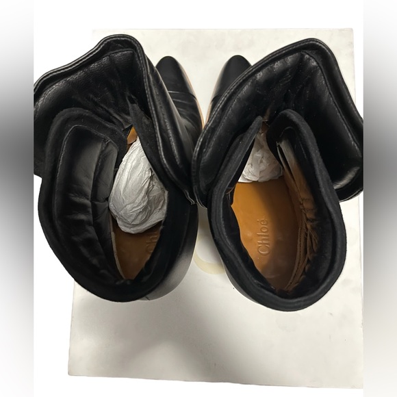 CHLOE Devon Boot Quilted Puffer Black Leather Ankle Boots - Picture 11 of 16